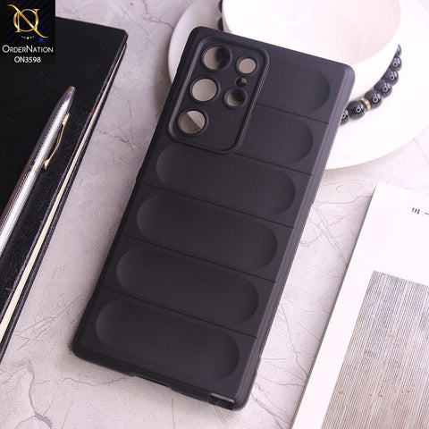 Samsung Galaxy S22 Ultra 5G  Cover - Black -  Anti Drop Crash Resistant Soft Silicone Camera Protection Case