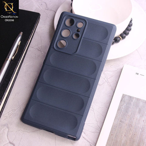 Samsung Galaxy S22 Ultra 5G  Cover - Blue -  Anti Drop Crash Resistant Soft Silicone Camera Protection Case