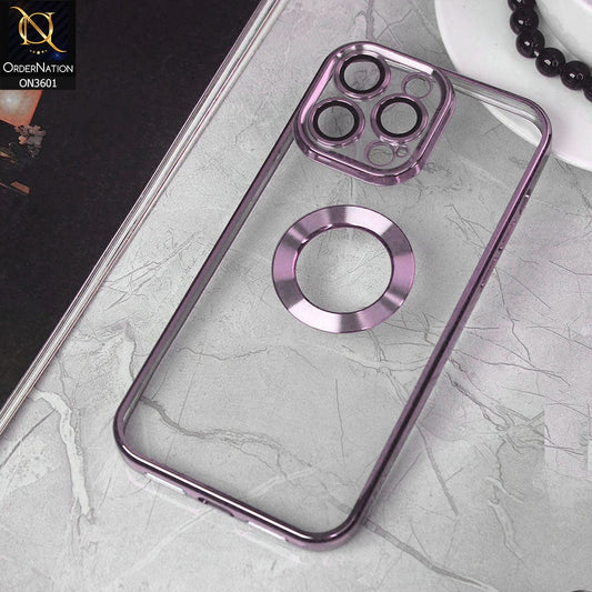 iPhone 14 Pro Cover - Purple -  J-Case Nimble Series Electroplating Edge Camera Protection Soft Case with Metalic Ring