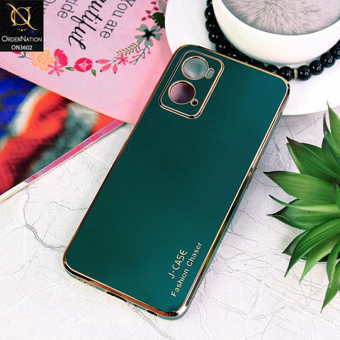 Oppo A36 Cover - Green - J-Case Silk Series Shiny Soft TPU Case With Camera Protection
