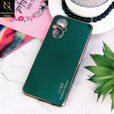Oppo F21 Pro 5G Cover - Green - J-Case Silk Series Shiny Soft TPU Case With Camera Protection