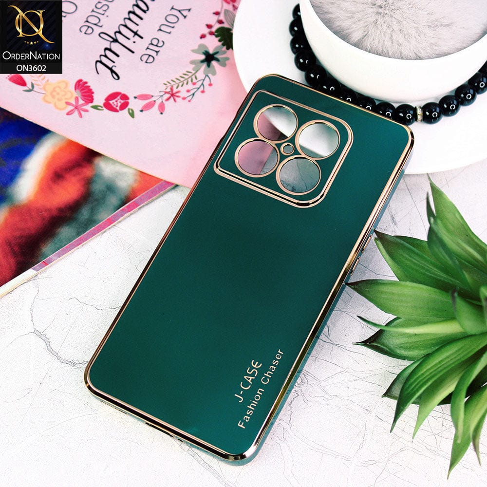 OnePlus 10 Pro Cover - Green - J-Case Silk Series Shiny Soft TPU Case With Camera Protection