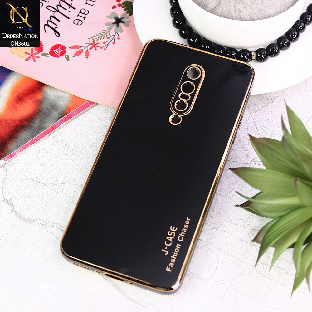 OnePlus 7 Pro Cover - Black - J-Case Silk Series Shiny Soft TPU Case With Camera Protection