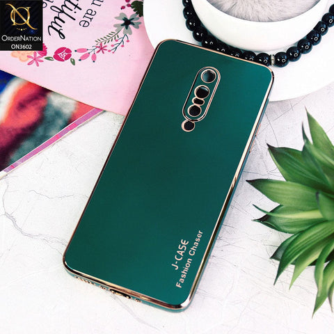 OnePlus 7 Pro Cover - Green - J-Case Silk Series Shiny Soft TPU Case With Camera Protection