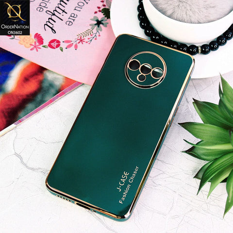 OnePlus 7T Cover - Green - J-Case Silk Series Shiny Soft TPU Case With Camera Protection