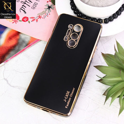 OnePlus 8 Pro Cover - Black - J-Case Silk Series Shiny Soft TPU Case With Camera Protection