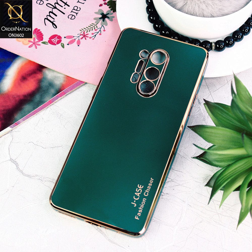 OnePlus 8 Pro Cover - Green - J-Case Silk Series Shiny Soft TPU Case With Camera Protection