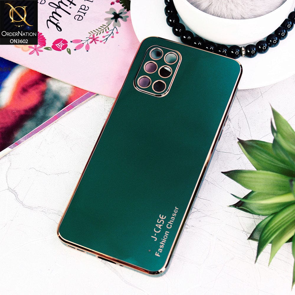OnePlus 8T Cover - Green - J-Case Silk Series Shiny Soft TPU Case With Camera Protection