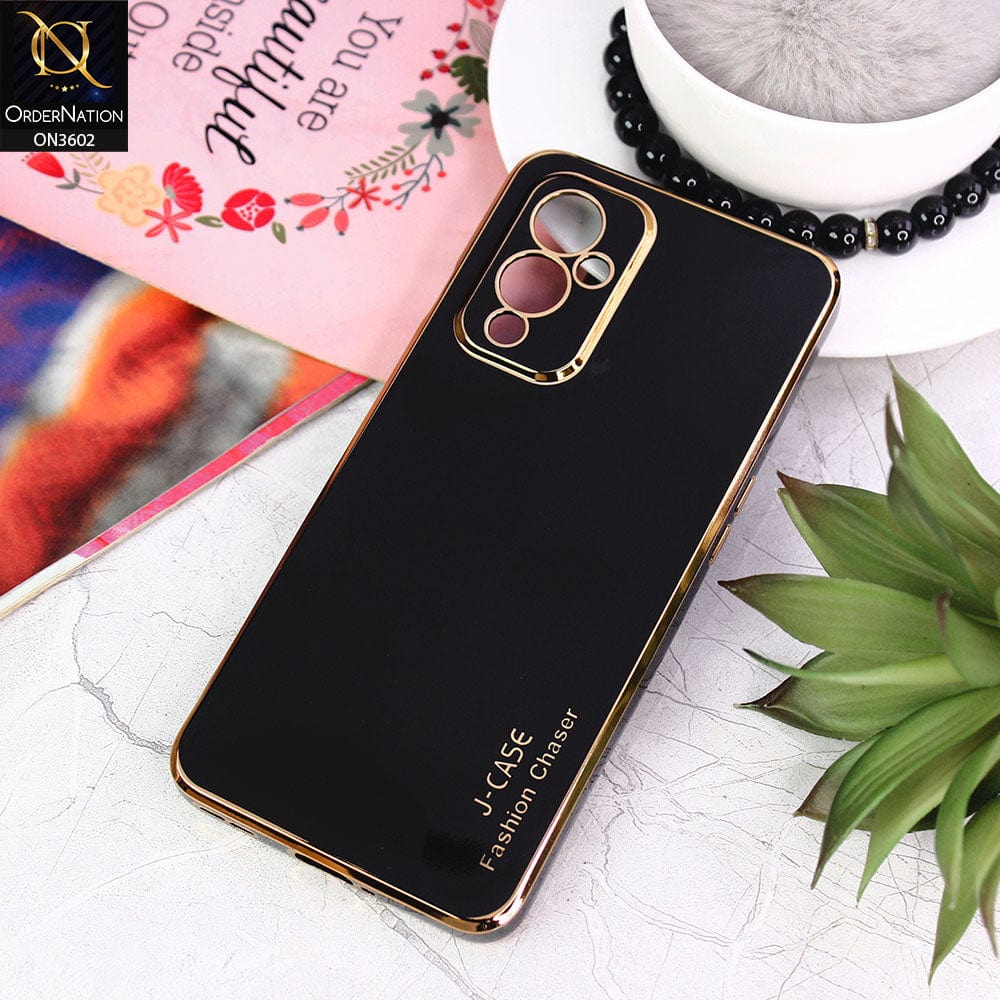 OnePlus 9 Cover - Black - J-Case Silk Series Shiny Soft TPU Case With Camera Protection