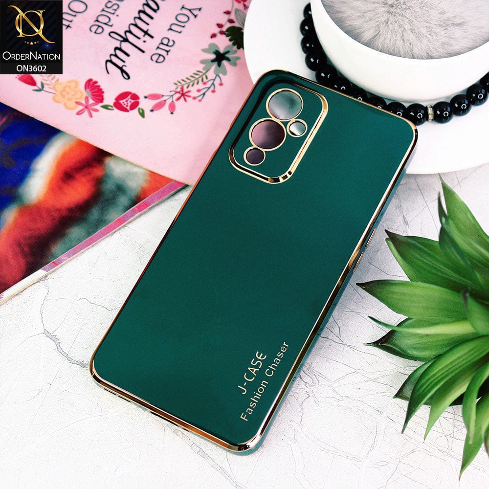 OnePlus 9 Cover - Green - J-Case Silk Series Shiny Soft TPU Case With Camera Protection