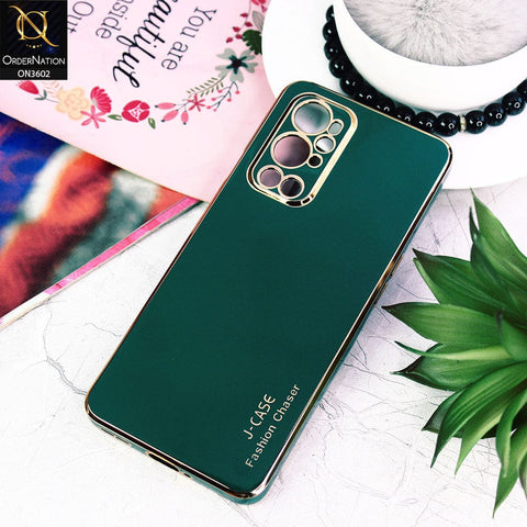 OnePlus 9 Pro Cover - Green - J-Case Silk Series Shiny Soft TPU Case With Camera Protection