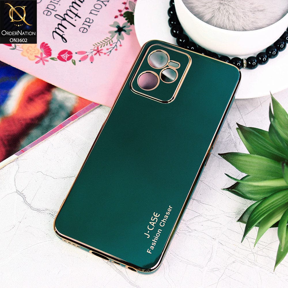 Realme C35 Cover - Green - New Electroplated Side Borders Camera Protection Case