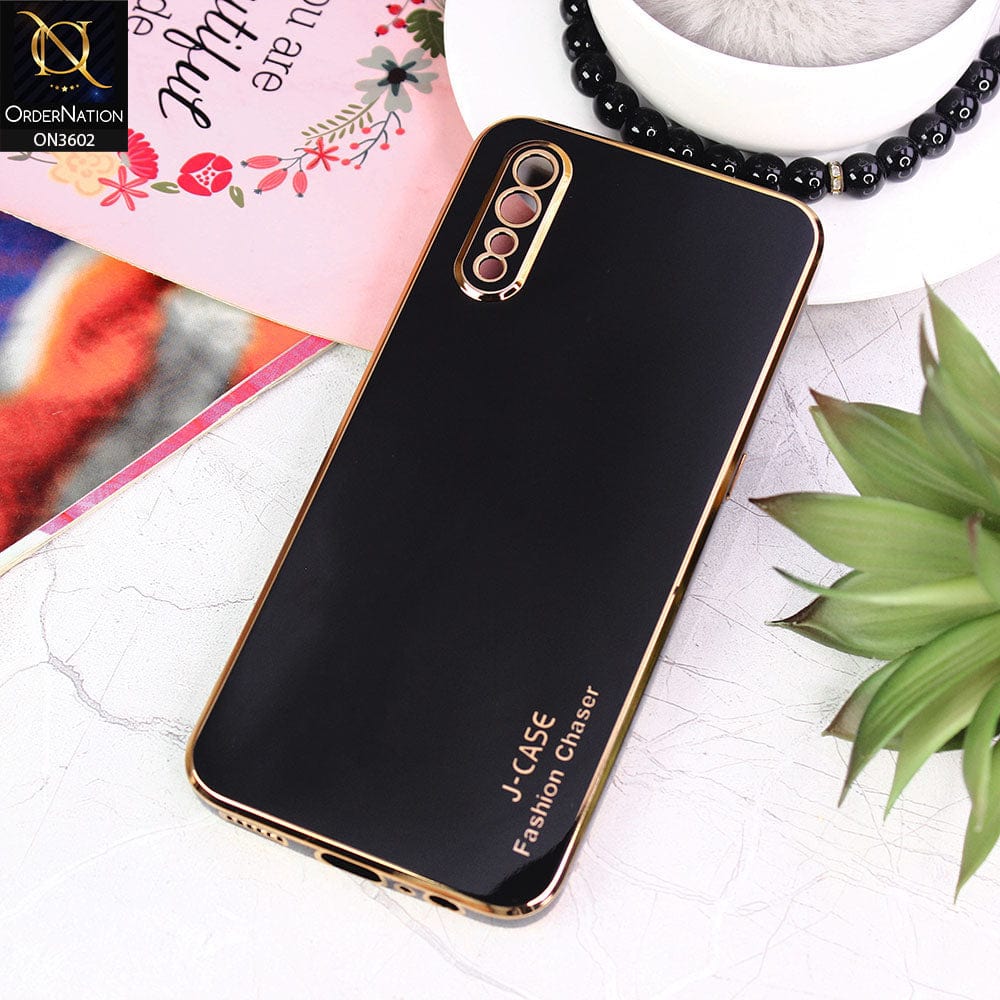 Vivo S1 Cover - Black - J-Case Silk Series Shiny Soft TPU Case With Camera Protection