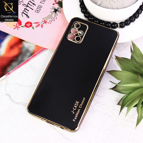 Samsung Galaxy A51 Cover - Black - J-Case Silk Series Shiny Soft TPU Case With Camera Protection