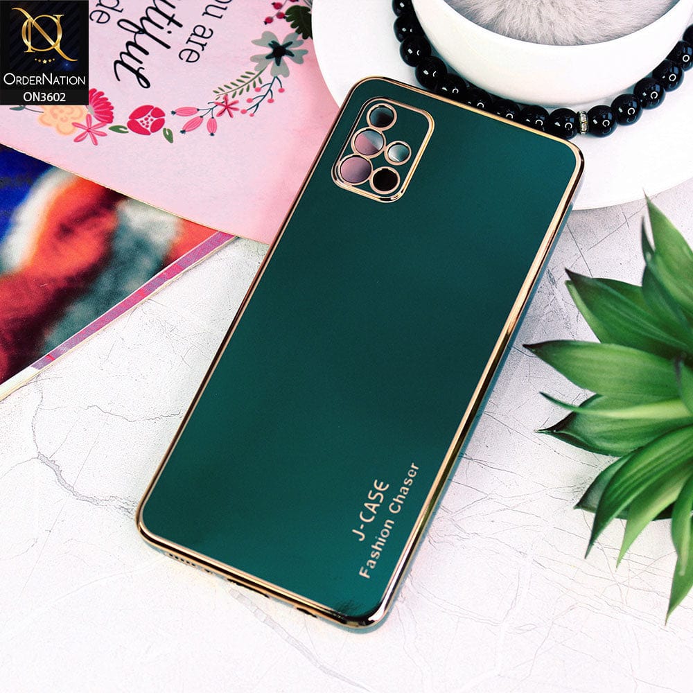 Samsung Galaxy A51 Cover - Green - J-Case Silk Series Shiny Soft TPU Case With Camera Protection