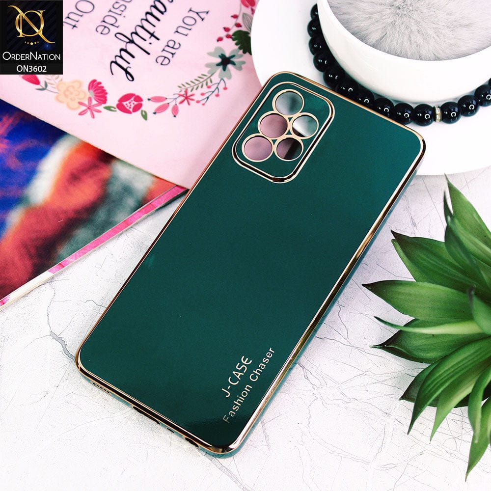 Samsung Galaxy A52s 5G Cover - Green - J-Case Silk Series Shiny Soft TPU Case With Camera Protection