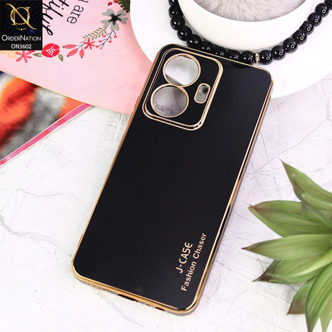 Vivo Y55 4G Cover - Black - J-Case Silk Series Shiny Soft TPU Case With Camera Protection