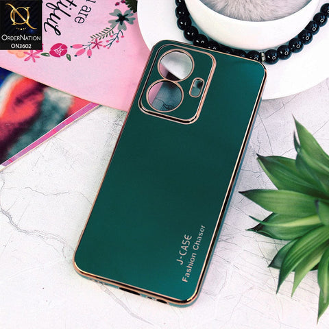 Vivo Y55 4G Cover - Green - J-Case Silk Series Shiny Soft TPU Case With Camera Protection