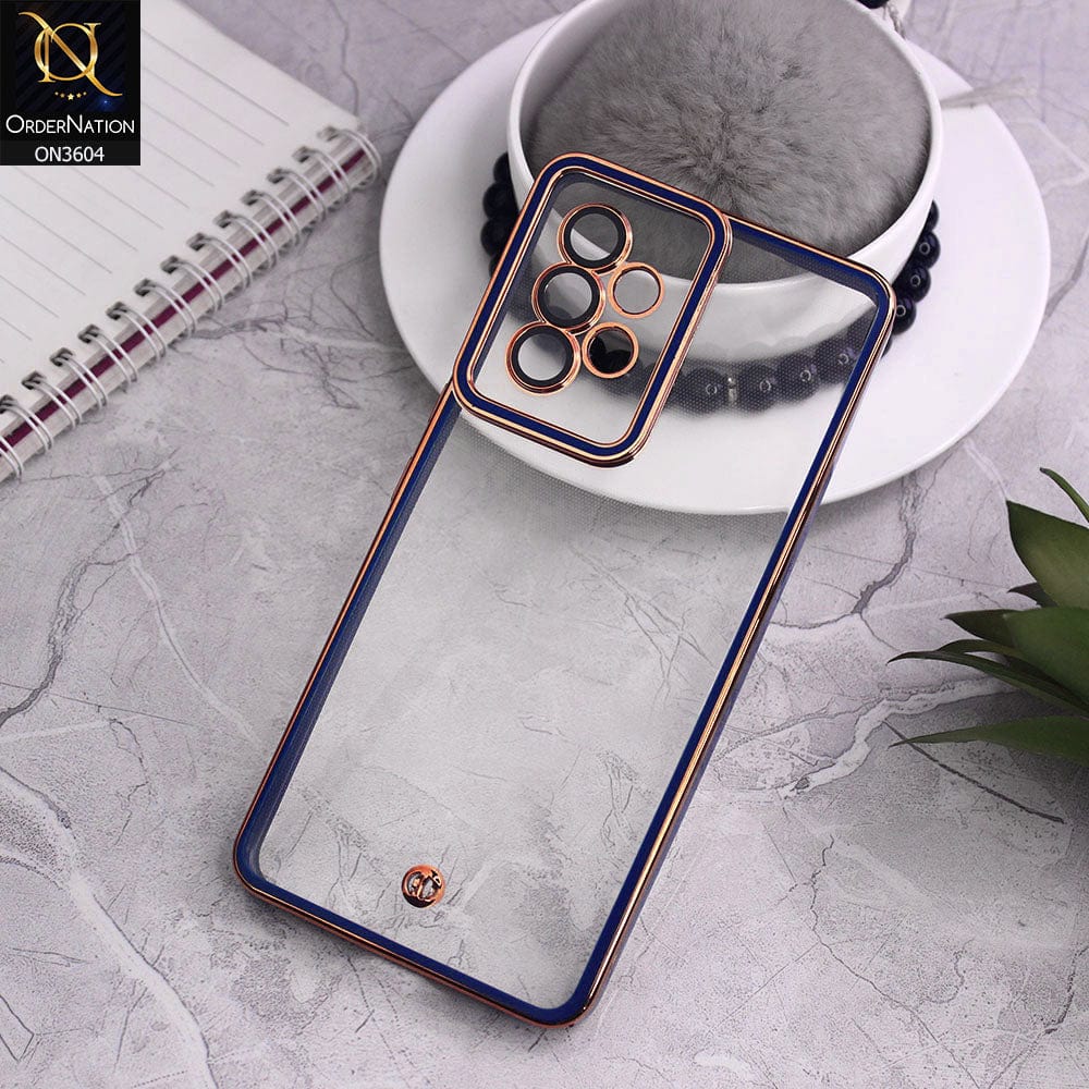 Samsung Galaxy A53 5G Cover - Blue - New Electroplated Side Borders Camera And Lense Protection Case
