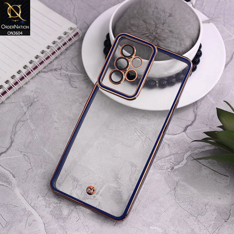 Samsung Galaxy A53 5G Cover - Blue - New Electroplated Side Borders Camera And Lense Protection Case