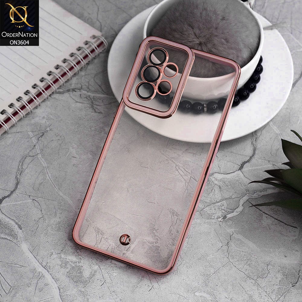 Samsung Galaxy A53 5G Cover - Pink - New Electroplated Side Borders Camera And Lense Protection Case