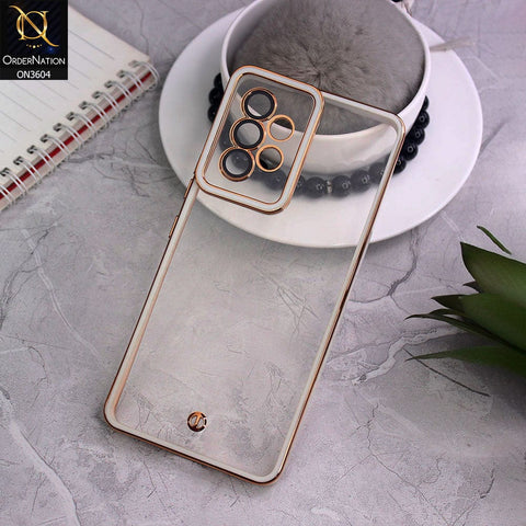 Samsung Galaxy A53 5G Cover - White - New Electroplated Side Borders Camera And Lense Protection Case