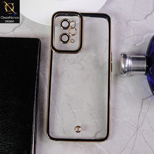 Oppo A76 Cover - Black - New Electroplated Side Borders Camera And Lense Protection Case