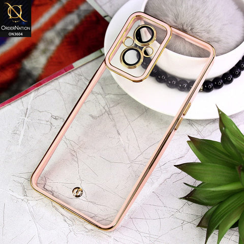 Oppo F21 Pro 5G Cover - Pink - New Electroplated Side Borders Camera And Lense Protection Case