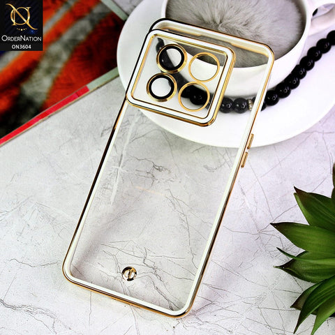 OnePlus 10 Pro Cover - White - New Electroplated Side Borders Camera And Lense Protection Case
