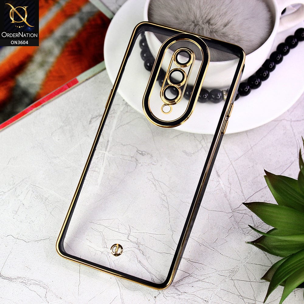 OnePlus 8 4G Cover - Black - New Electroplated Side Borders Camera And Lense Protection Case