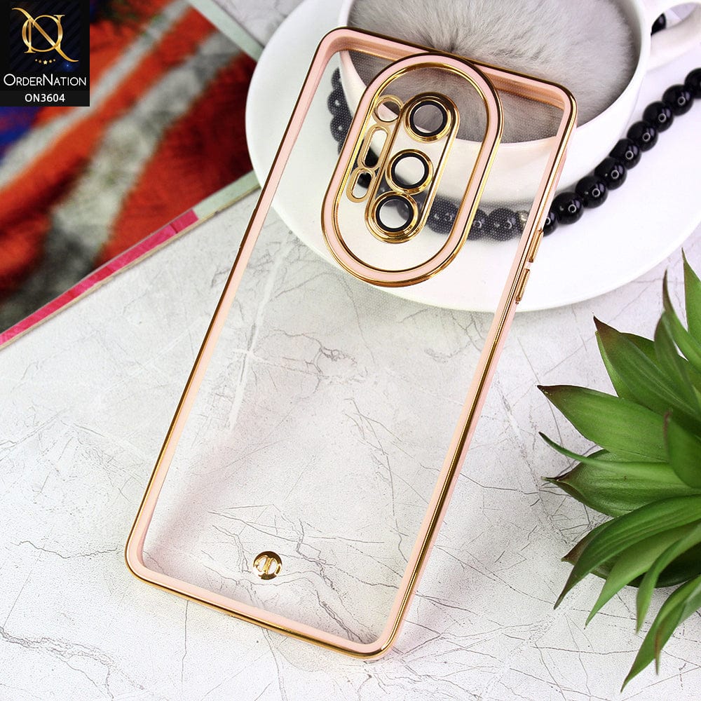 OnePlus 8 Pro Cover - Pink - New Electroplated Side Borders Camera And Lense Protection Case