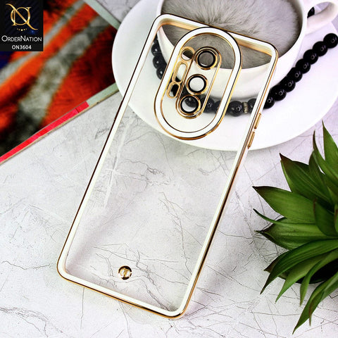 OnePlus 8 Pro Cover - White - New Electroplated Side Borders Camera And Lense Protection Case