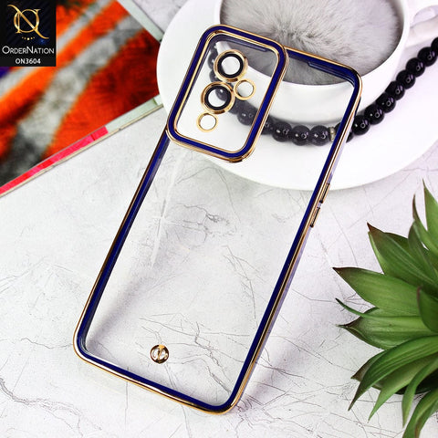 OnePlus 9 Cover - Blue - New Electroplated Side Borders Camera And Lense Protection Case