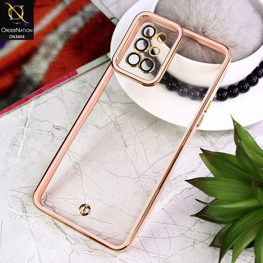 OnePlus 9R Cover - Baby Pink - New Electroplated Side Borders Camera And Lense Protection Case