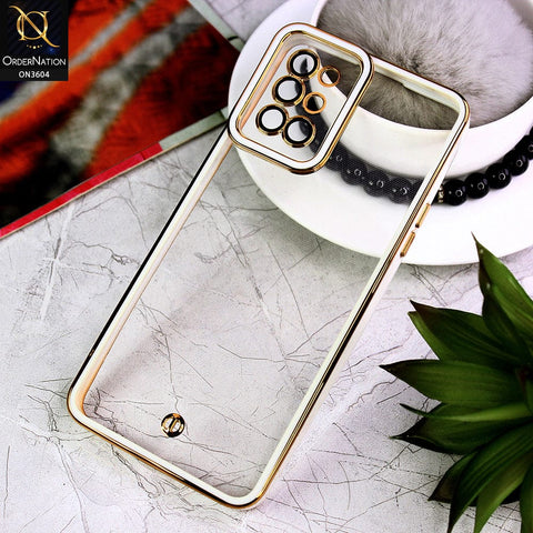 OnePlus 9R Cover - White - New Electroplated Side Borders Camera And Lense Protection Case
