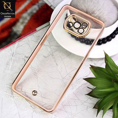 Xiaomi Poco X3 Cover - Pink - New Electroplated Side Borders Camera And Lense Protection Case