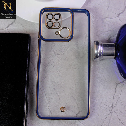 Xiaomi Redmi 10C Cover - Blue - New Electroplated Side Borders Camera And Lense Protection Case