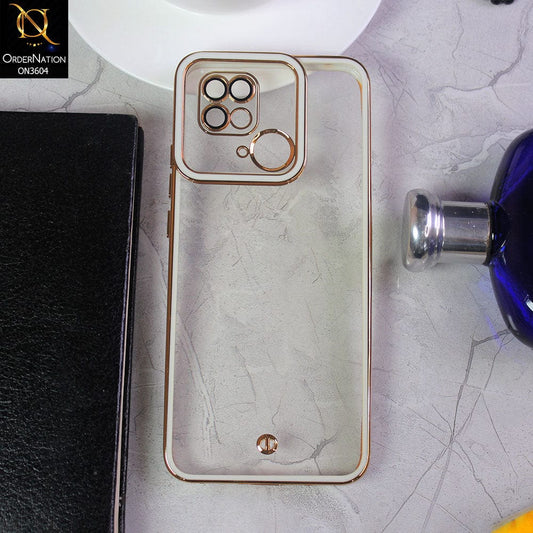 Xiaomi Redmi 10C Cover - White - New Electroplated Side Borders Camera And Lense Protection Case