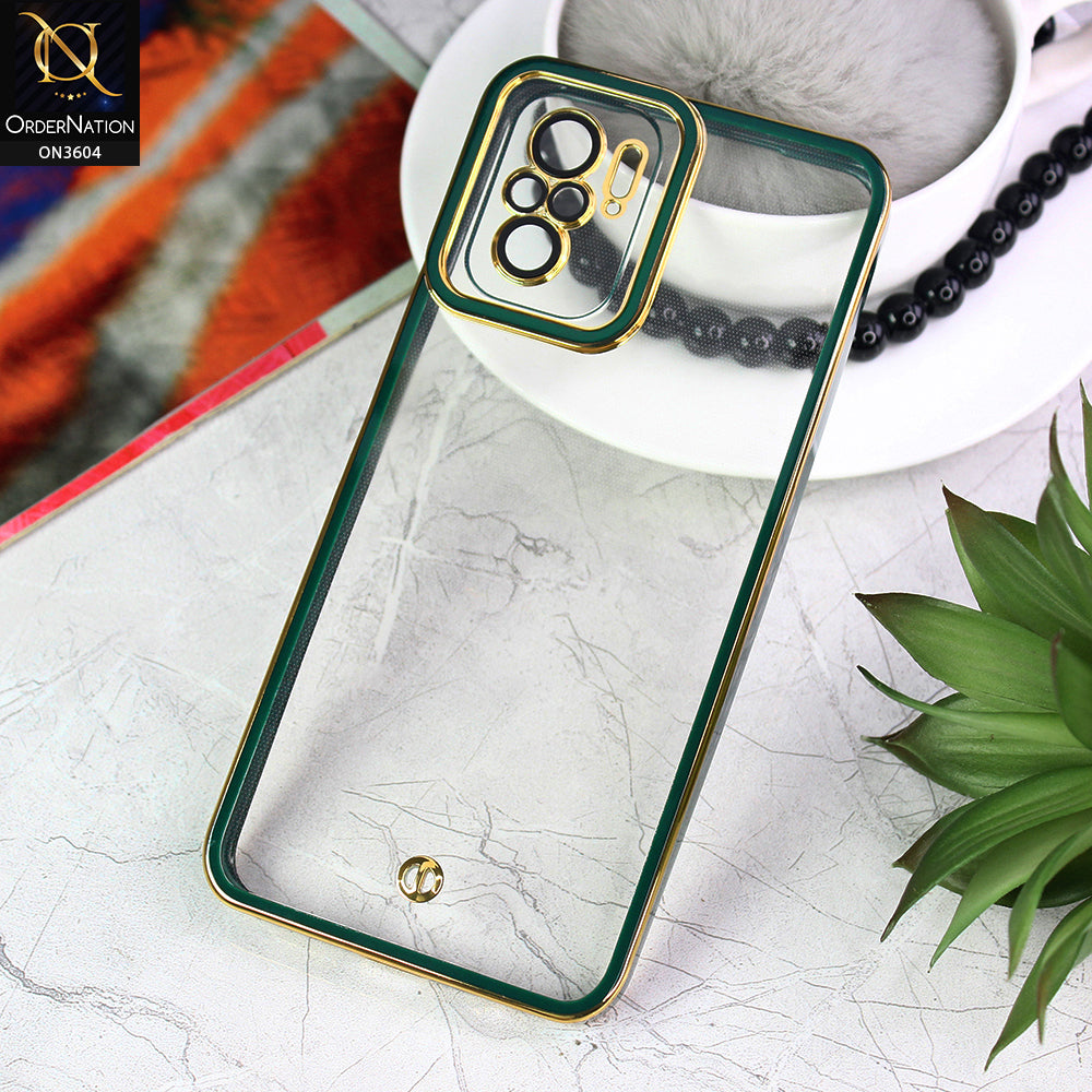Xiaomi Redmi Note 10S Cover - Green - New Electroplated Side Borders Camera And Lense Protection Case
