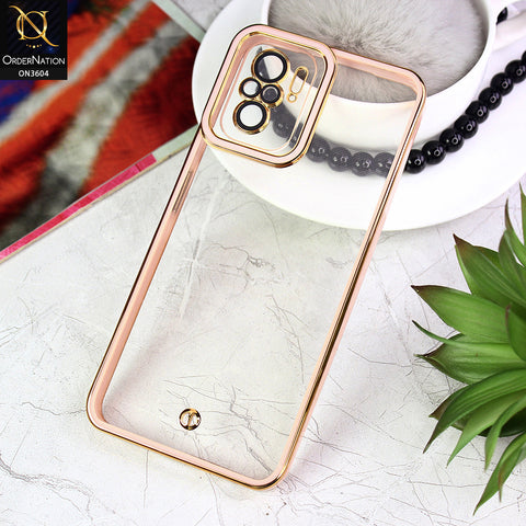 Xiaomi Redmi Note 10 4G Cover - Pink - New Electroplated Side Borders Camera And Lense Protection Case