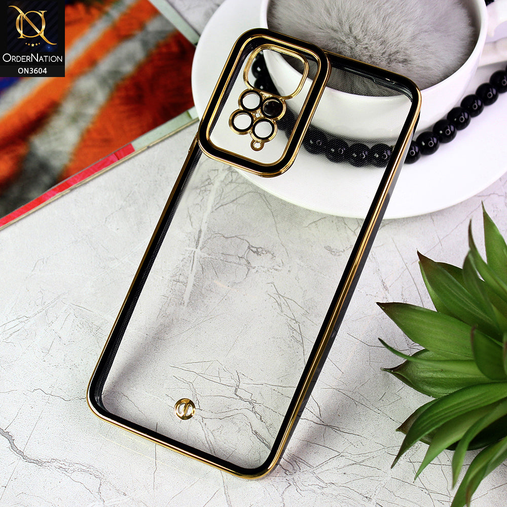 Xiaomi Redmi Note 11 Cover - Black - New Electroplated Side Borders Camera And Lense Protection Case