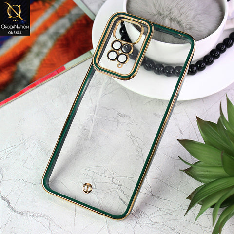 Xiaomi Redmi Note 11E Pro Cover - Green - New Electroplated Side Borders Camera And Lense Protection Case