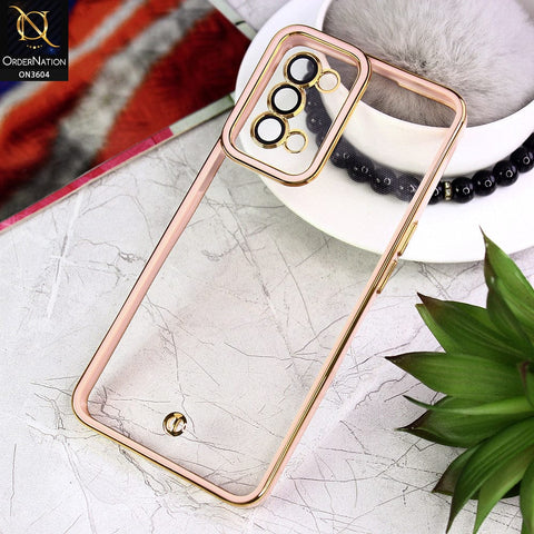 Oppo Find X3 Lite Cover - Pink - New Electroplated Side Borders Camera And Lense Protection Case