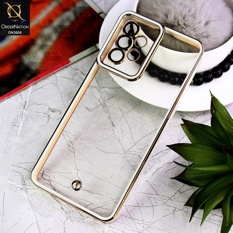 Samsung Galaxy A23 Cover - White - New Electroplated Side Borders Camera And Lense Protection Case
