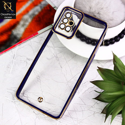 Samsung Galaxy A51 Cover - Blue - New Electroplated Side Borders Camera And Lense Protection Case