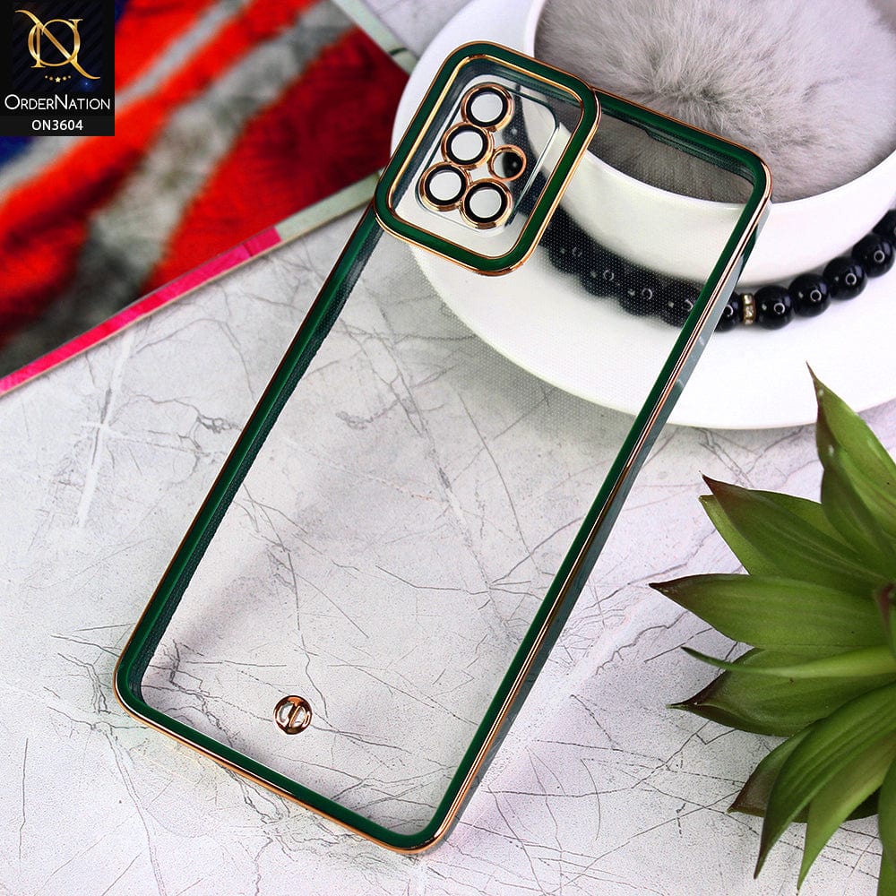 Samsung Galaxy A51 Cover - Green - New Electroplated Side Borders Camera And Lense Protection Case