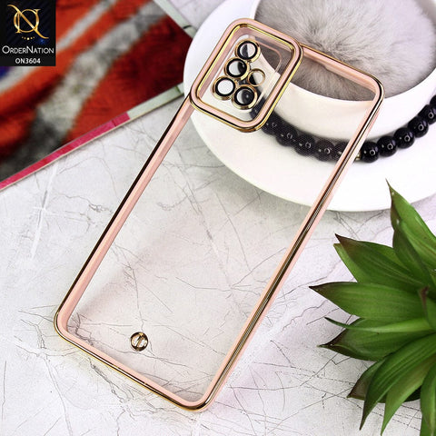 Samsung Galaxy A51 Cover - Pink - New Electroplated Side Borders Camera And Lense Protection Case