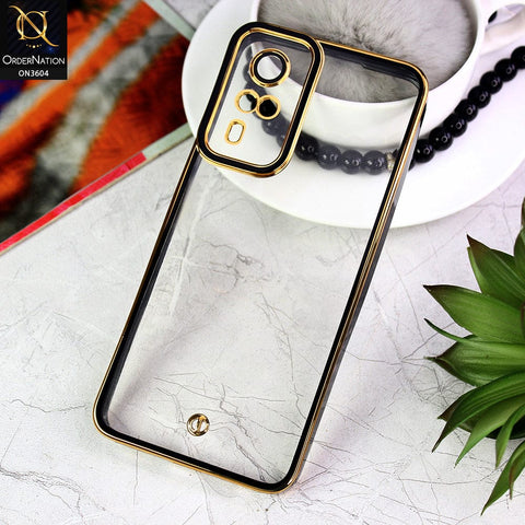 Vivo Y31 Cover - Black - New Electroplated Side Borders Camera And Lense Protection Case