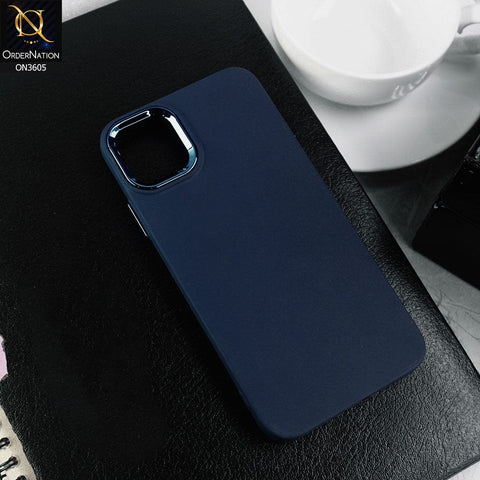 iPhone 11 Pro Max - Blue -New Fashion Classic Branded Case With Electroplated Borders Soft Case