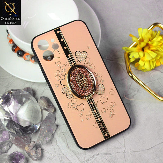 iPhone 12 Cover - Design 2 - Trendy Bling Diamond Soft Borders Fency Tempared Glass Case
